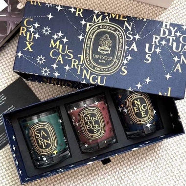 Diptyque Set Of 3 Holiday Scented Candles Limited Edition 70g