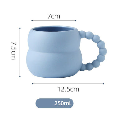 250ml Creative Ceramic Bead Mug Handmade Cute Coffee Cup Nordic Home Decor Personalized Couple Mugs Gift Milk Tea Cups Drinkware