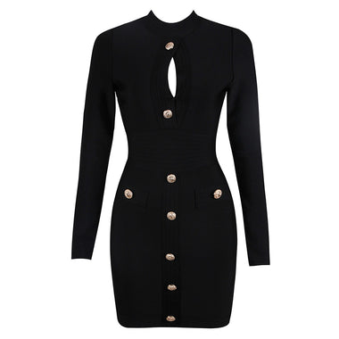 Vogue Muse Vortex Bodycon Dress