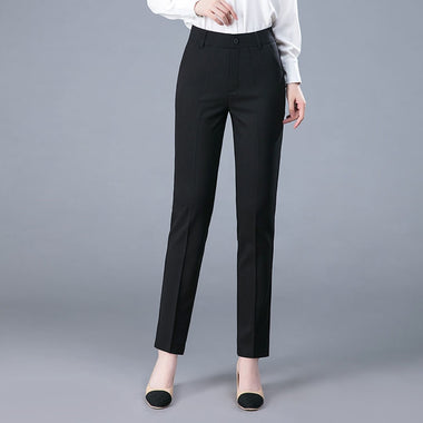 New Formal Pencil Ankle-length Pants For Women High Waist OL Sweatpants Classic Pantalones Straight Chic Trousers Slim Spodnie