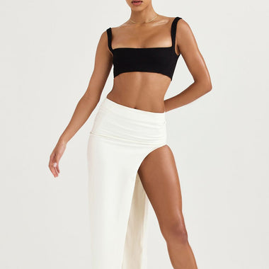 2022 New Summer Women Bodycon Bandage 2 Two Pieces Sets Sexy Spaghetti Strap Short Top &Midi Skirts Fashion Female Party Sets