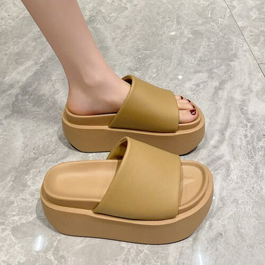 Summer Bling Platform Slippers Woman Outdoor 8CM Beach Slides Shoes Women Wedges Non-slip Sandals Flip Flops Zapatos De Mujer