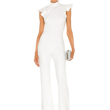 2023 New Summer Women O Neck Bandage Jumpsuits Fashion Sleeveless &Full Pants Elegant Club Celebrity Bodycon Rompers Jumpsuits