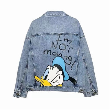 Disney Donald Duck Women Winter Cartoon Jacket Women Female Outerwear Jeans Coat Thickening Cotton Winter Parkas Women Grils
