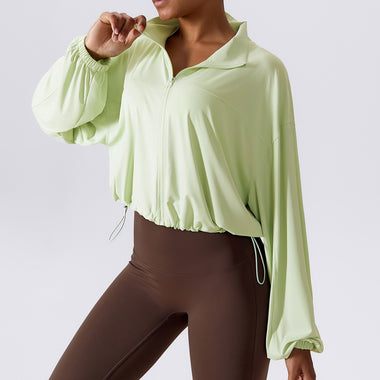 NCLAGEN Summer Sunscreen Clothing Running Jacket Quick Dry Fitness Women's Loose Fit Sports Top Dry Fit Zipper Overcoat