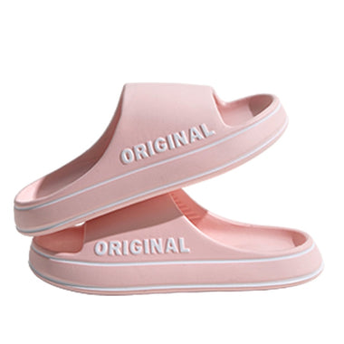 Women Thick Sole Summer Beach Slides Bathroom Anti Slip Slipper Soft Sandals Fashion Ultra Light Letter Shoe