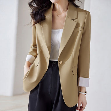 #5243 Spring Women Blazers And Jackets Elegant Outerwear Office Blazer Female Single Button Korean Style Blazer Coat Regular Fit