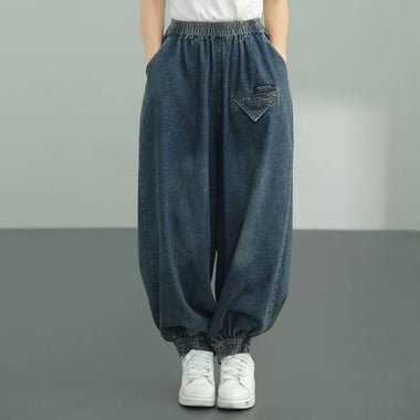 Oversize 110kg Vintage Baggy Jeans Casual Pantalones Holgados Mujer Elastic High Waist Denim Wide Leg Pants Streetwear Vaqueros