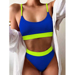 Gossina Women's Swimwear High Waist Bikini Sexy Woman Swimsuit Two Piece V Neck Bikini Set For Girls Beachwear Bathing Suit 2022