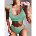 Palm Desert Goddess Ribbed Bikini Set