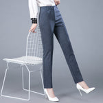 New Formal Pencil Ankle-length Pants For Women High Waist OL Sweatpants Classic Pantalones Straight Chic Trousers Slim Spodnie
