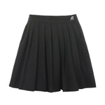 Waatfaak White Pleated Skirt Short Woman Elastic Waist Mini Skirts Sexy Casual Summer Embroidery Y2K Tennis Skirt New Preppy 90S