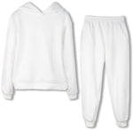 Women Tracksuit Sets Elegant Warm Hoodie Sweatshirts and Long Pants Fashion 2 Piece Sets Female Sweatshirt Suits 2021