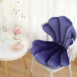 Luxurious Velvet Seal Shell Chair Cushion Unqiue Rose Pink Seat Pillow Upscale Restaurant Chair Decor Girly Room Decorations