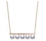 Kurshuni Brass Balance Bar Pearl Pendant Necklace For Women Luxury Quality Cubic Zirconia Jewelry Set 2021 New Trend Accessories