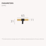 Dooroom Brass Furniture Handles Modern Knurling Black Gold Pulls Wardrobe Dresser Cupboard Cabinet Drawer Shoe Box Knobs