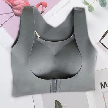 Fan·Sweet Bra For Women Posture Corrector Seamless Push Up Shockproof Sports Support Fitness Vest Underwear Corset Back Bralette