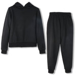 Women Tracksuit Sets Elegant Warm Hoodie Sweatshirts and Long Pants Fashion 2 Piece Sets Female Sweatshirt Suits 2021