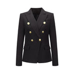Fashion Blazer Women Coat Brand Quality Clothing Tailored Woman Blazer Double Breasted Female Basic Coat Ladies Overcoat Clothes
