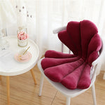 Luxurious Velvet Seal Shell Chair Cushion Unqiue Rose Pink Seat Pillow Upscale Restaurant Chair Decor Girly Room Decorations