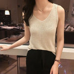 Plus Size Diamond-studded Camisole Women's Summer Loose Short Sleeveless Versatile V-neck Bottoming Shirt Tank Top Women