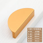1pc Cabinet Drawer Handle and Knob Aluminum Furniture Handles Golden Black Nickle Semicircle Half Moon Matte Pull 64mm