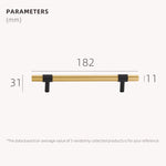 Dooroom Brass Furniture Handles Modern Knurling Black Gold Pulls Wardrobe Dresser Cupboard Cabinet Drawer Shoe Box Knobs