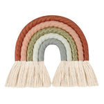 OOTDTY 5 Lines Macrame Rainbow Hanging Ornament DIY Rope Handmade Woven Wall Decor Baby Girls Room Decor Home Nursery Decor
