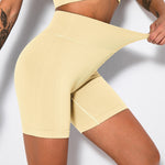 NCLAGEN Seamless Sports Shorts Women Fitness Summer Gym Shorts Sexy Running Leggings High Waist Elastic Squat Proof Yoga bottoms
