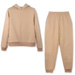 Women Tracksuit Sets Elegant Warm Hoodie Sweatshirts and Long Pants Fashion 2 Piece Sets Female Sweatshirt Suits 2021