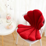 Luxurious Velvet Seal Shell Chair Cushion Unqiue Rose Pink Seat Pillow Upscale Restaurant Chair Decor Girly Room Decorations