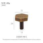 Dooroom Brass Furniture Handles Modern Hammered Round Hexagon Pulls Wardrobe Dresser Cupboard Cabinet Drawer Wine Bar Knobs