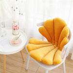 Luxurious Velvet Seal Shell Chair Cushion Unqiue Rose Pink Seat Pillow Upscale Restaurant Chair Decor Girly Room Decorations