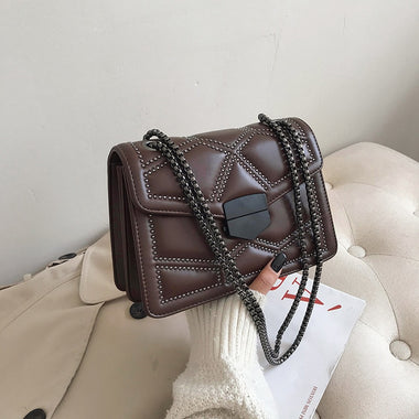 Rivet Chain Small Crossbody Bags For Women 2022 Shoulder Messenger Bag Lady Luxury Handbags