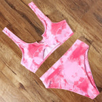 Leopard High Waist Bikini 2020 Women Bikini Push Up Tie Dye Swimsuit Female Plus Size Swimwear Women Micro Biquini Beachwear