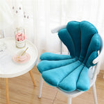Luxurious Velvet Seal Shell Chair Cushion Unqiue Rose Pink Seat Pillow Upscale Restaurant Chair Decor Girly Room Decorations