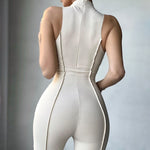 Elegant Basic Bodycon Sleeveless Jumpsuit for Women Casual Fitness Rompers Y2k Playsuit Activity Bodysuit Streetwear Overalls
