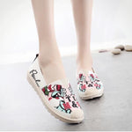 Spring Summer Autumn New Slip On Shallow Antiskid Flat Canvas Women Fisherman Shoes Comfortable Breathable Printing Flats 1003