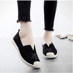 Spring Summer Autumn New Slip On Shallow Antiskid Flat Canvas Women Fisherman Shoes Comfortable Breathable Printing Flats 1003