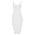 High Quality Pink Green Red Bodycon Knee Length Rayon Bandage Dress Evening Party Dress Vestidos