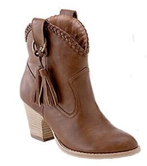 Thick High Heel Tassel Buckle Pointed Toe Women Winter Ankle Boots Lady Fashion Sexy Fringe Short Boots Plus Size 34-43 SXQ0916