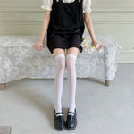 Sexy Japanese Style Stockings Lolita Bowknot Fishnet Knee Socks Anti-Snagging Women Hollow Lace Stocking Fish Net Pantyhose