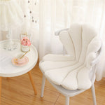 Luxurious Velvet Seal Shell Chair Cushion Unqiue Rose Pink Seat Pillow Upscale Restaurant Chair Decor Girly Room Decorations