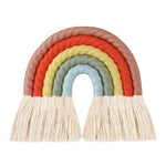 OOTDTY 5 Lines Macrame Rainbow Hanging Ornament DIY Rope Handmade Woven Wall Decor Baby Girls Room Decor Home Nursery Decor