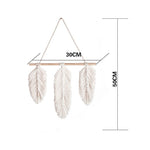 Nordic Macrame Wall Hanging Leaf Tapestry Decor Bohemian Tassel Chic  Home Living Room Bedroom Headboard Decoration Accessories