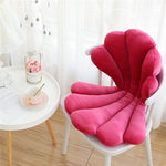 Luxurious Velvet Seal Shell Chair Cushion Unqiue Rose Pink Seat Pillow Upscale Restaurant Chair Decor Girly Room Decorations