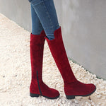 Square Med Heel Women Over The Knee BootsWomen Autumn/Winter Shoes Sexy Ladies Party Boots Long Snow Boots Plus Size 33-46MAZIAO