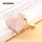 Luxury Natural Amethyst Powder Crystal Fluorite Gold Pure Copper Drawer Handle Hook Pull Cabinet Wardrobe for Furniture Knons