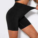 NCLAGEN Seamless Sports Shorts Women Fitness Summer Gym Shorts Sexy Running Leggings High Waist Elastic Squat Proof Yoga bottoms