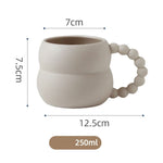 250ml Creative Ceramic Bead Mug Handmade Cute Coffee Cup Nordic Home Decor Personalized Couple Mugs Gift Milk Tea Cups Drinkware